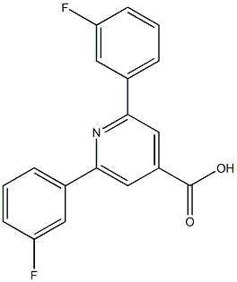 2,6-Bis(3-fluorophenyl)isonicotinic acid 结构式