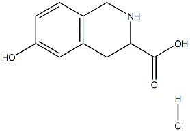 6-羟基-1,2,3,4-四氢-3-异喹啉羧酸盐酸盐 结构式