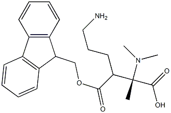 9-芴甲氧羰基-L-三甲基赖氨酸 结构式