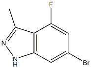 6-Bromo-4-fluoro-3-methyl-1H-indazole 结构式