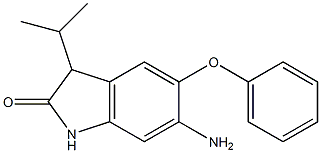 6-amino-3-isopropyl-5-phenoxyindolin-2-one 结构式