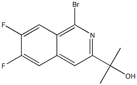 2-(1-bromo-6,7-difluoroisoquinolin-3-yl)propan-2-ol 结构式