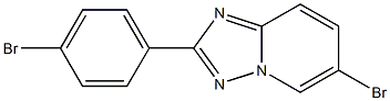 6-bromo-2-(4-bromophenyl)-[1,2,4]triazolo[1,5-a]pyridine 结构式