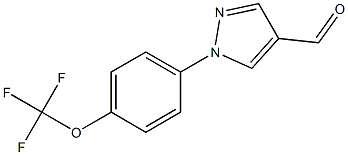 1-(4-三氟甲氧基苯基)吡唑-4-甲醛 结构式