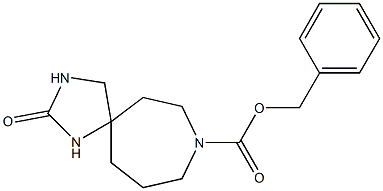 8-N-CBZ-1,3,8-三氮杂螺[4,6]十一烷-2-酮 结构式