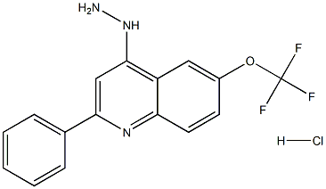 4-Hydrazino-2-phenyl-6-trifluoromethoxyquinoline Hydrochloride 结构式