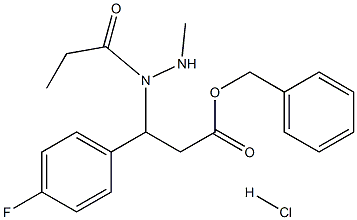 3-(4-Fluorophenyl)-2R-[(2R-N-methylamino)-propionylamino]propanoic acid benzyl ester hydrochloride 结构式