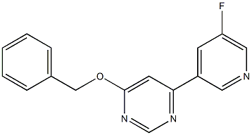 4-(benzyloxy)-6-(5-fluoropyridin-3-yl)pyrimidine 结构式