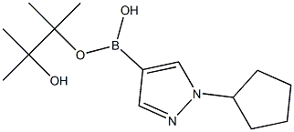 1-环戊基-1H-吡唑-4-硼酸频那醇酯 结构式