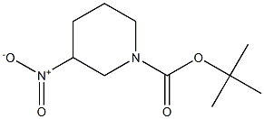 3-硝基哌啶-1-甲酸叔丁酯 结构式