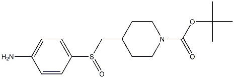 4-(4-Amino-benzenesulfinylmethyl)-piperidine-1-carboxylic acid tert-butyl ester 结构式