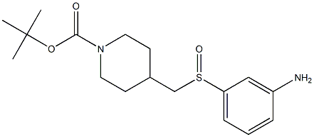 4-(3-Amino-benzenesulfinylmethyl)-piperidine-1-carboxylic acid tert-butyl ester 结构式