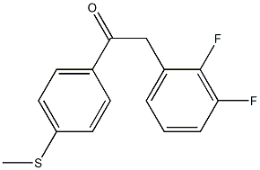 2-(2,3-difluorophenyl)-1-(4-(methylthio)phenyl)ethanone 结构式