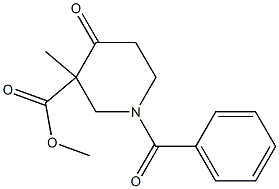 methyl 1-benzoyl-3-methyl-4-oxopiperidine-3-carboxylate 结构式