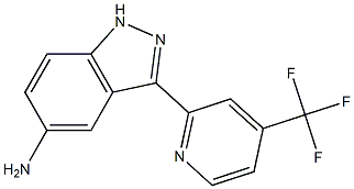 3-(4-(trifluoromethyl)pyridin-2-yl)-1H-indazol-5-amine 结构式