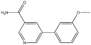 5-(3-methoxyphenyl)pyridine-3-carboxamide 结构式