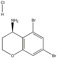 (R)-5,7-dibromochroman-4-amine hydrochloride 结构式