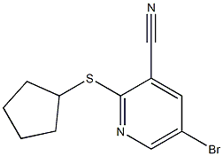 5-bromo-2-(cyclopentylthio)pyridine-3-carbonitrile 结构式