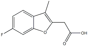 (6-Fluoro-3-Methyl-benzofuran-2-yl)-acetic acid 结构式