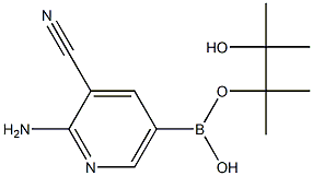 2-AMino-3-cyanopyridine-5-boronic acid pinacolester 结构式