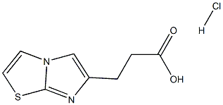 3-Imidazo[2,1-b][1,3]thiazol-6-ylpropanoic acid hydrochloride 结构式