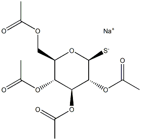 2,3,4,6-Tetra-O-acetyl-b-D-thioglucopyranose sodium salt 结构式