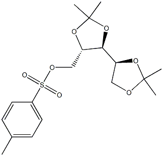 1-O-p-Toluenesulfonyl-2,3:4,5-di-O-isopropylidene-L-arabinitol 结构式