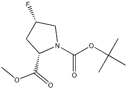 BOC-顺式-4-氟-L-脯氨酸甲酯 结构式