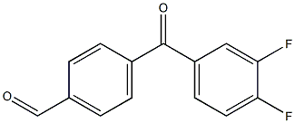 4-(3,4-二氟苯甲酰)苯甲醛 结构式