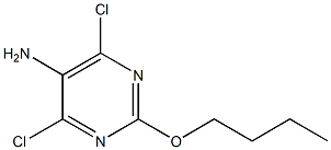 2-丁氧基-4,6-二氯-5-氨基嘧啶 结构式
