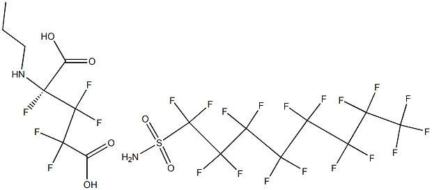 N-丙基-全氟辛基磺酰氨谷氨酸钾 结构式