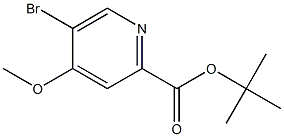 5-溴-4-甲氧基吡啶-2-甲酸叔丁酯 结构式