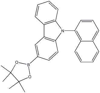 N-(1-萘基)咔唑-3-硼酸频哪醇酯 结构式