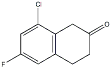 6-氟-8-氯-3,4-二氢-1H-2-萘酮 结构式