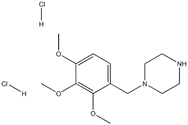 1-(2,3,4--三甲氧苯甲基)哌嗪二盐酸盐 标准品 结构式