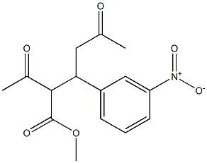Methyl 2-Acetyl-3-(3-nitrophenyl)-5-oxo-hexanoate 结构式