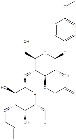 4-Methoxyphenyl 4-O-(3-O-allyl-b-D-galactopyranosyl)-3-O-allyl-b-D-glucopyranoside 结构式