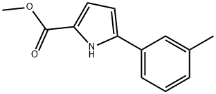 methyl 5-(3-methylphenyl)-1H-pyrrole-2-carboxylate 结构式
