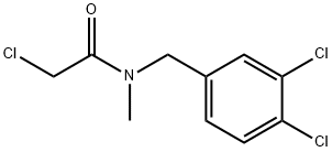 2-氯-N-[(3,4-二氯苯基)甲基]-N-甲基乙酰胺 结构式