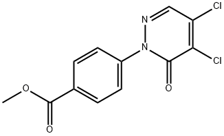 4-(4,5-二氯-6-氧代-1,6-二氢哒嗪-1-基)苯甲酸甲酯 结构式