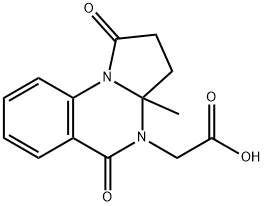 2-{3A-甲基-1,5-二氧代-1H,2H,3H,3AH,4H,5H-吡咯并[1,2-A]喹唑啉-4-基}乙酸 结构式