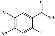 4-氨基-5-氯-2-氟苯甲酸 结构式