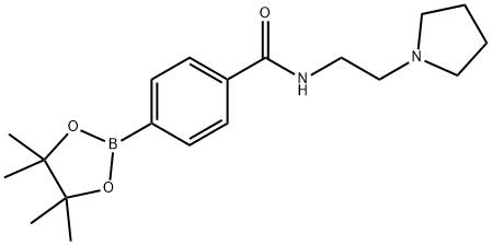 N-(2-PYRROLIDIN-1-YL-ETHYL)-4-(4,4,5,5-TETRAMETHYL-[1,2,3]DIOXABOROLAN-2-YL)-BENZAMIDE 结构式