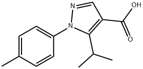 1-(4-甲基苯基)-5-(丙-2-基)-1H-吡唑-4-羧酸 结构式