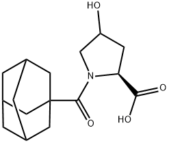 1-(adamantane-1-carbonyl)-4-hydroxypyrrolidine-2-carboxylic acid 结构式
