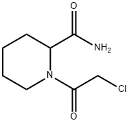 1-(2-氯乙酰基)哌啶-2-甲酰胺 结构式