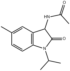 Acetamide,  N-[2,3-dihydro-5-methyl-1-(1-methylethyl)-2-oxo-1H-indol-3-yl]- 结构式