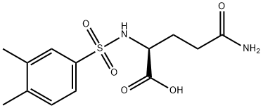 4-氨基甲酰基-2-(3,4-二甲基苯磺酰氨基)丁酸 结构式