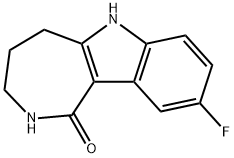 9-氟-1H,2H,3H,4H,5H,6H-氮杂[4,3-B]吲哚-1-酮 结构式