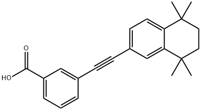 3-[2-(5,6,7,8-Tetrahydro-5,5,8,8-tetramethyl-2-naphthalenyl)ethynyl]benzoic acid 结构式